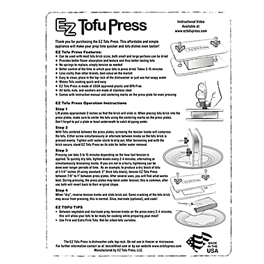 EZ Tofu Press. View a larger version of this product image.