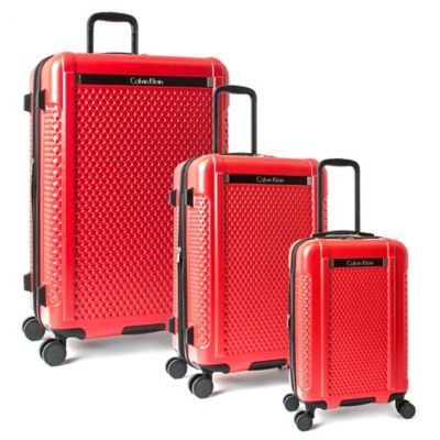 calvin klein red suitcase