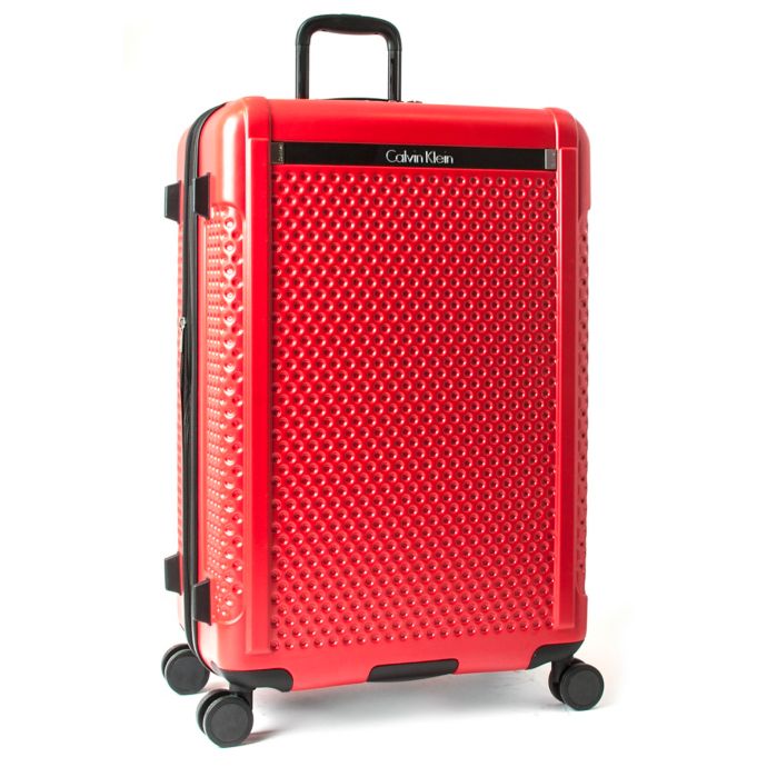 calvin klein red suitcase