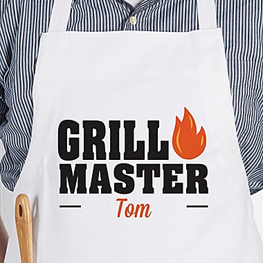 Master Of The Grill Adult Apron in White. View a larger version of this product image.