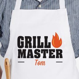 Master Of The Grill Adult Apron in White