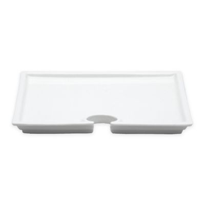 Red Vanilla Wine & Cheese Plates in White (Set of 6)