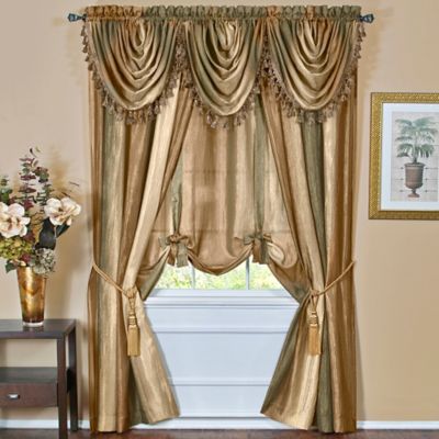dark brown window scarf