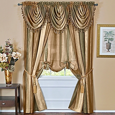 Ombre Window Curtain Panel, Valance, Scarf and Tie-Up Shade. View a larger version of this product image.
