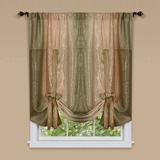 Alternate image 1 for Ombre Rod Pocket Tie-Up Window Shade