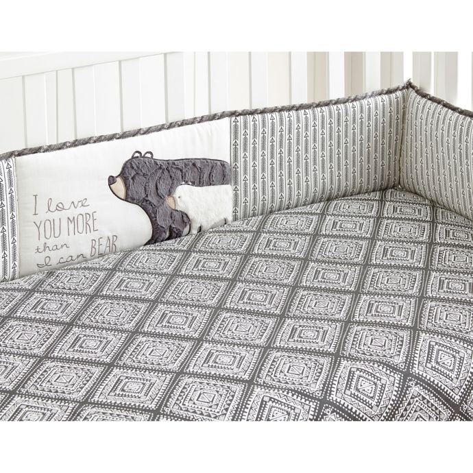 Levtex Baby Bailey 4 Piece Crib Bumper Set In Dark Grey Buybuy Baby