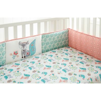 teal crib bumper