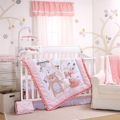 dusty rose crib skirt