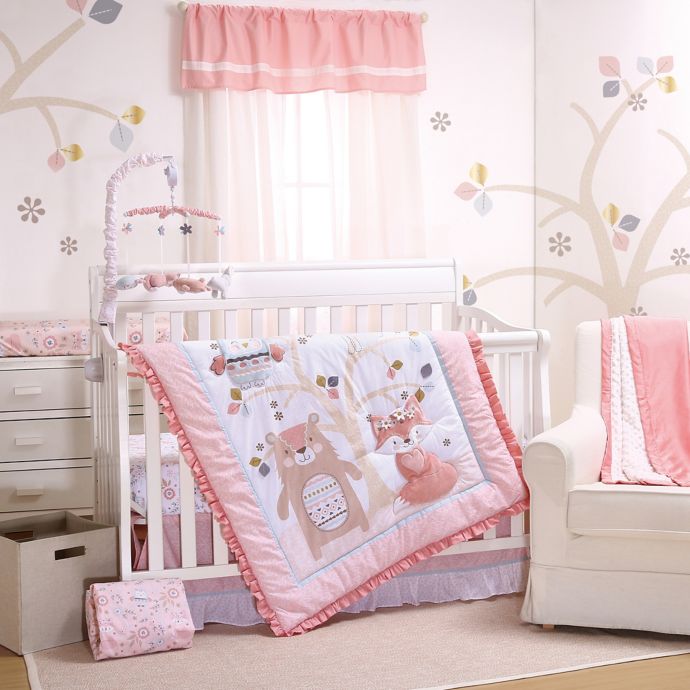 Little Haven Woodland Friends 3 Piece Crib Bedding Set In Dusty