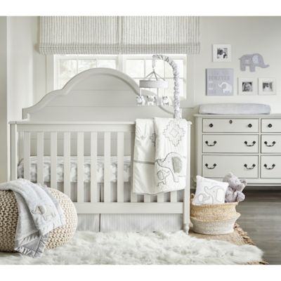 grey and white crib bedding
