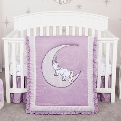 purple elephant crib set