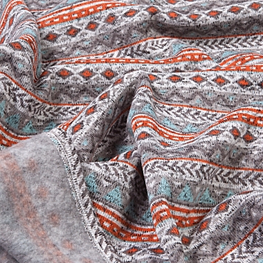 Trend Lab&reg; Aztec Sweatshirt Knit Baby Blanket in Grey. View a larger version of this product image.