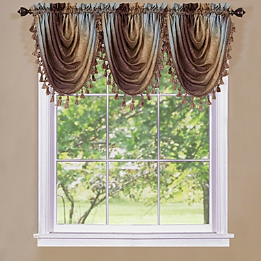 Ombre Waterfall Valance in Chocolate. View a larger version of this product image.