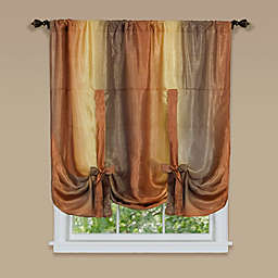 Ombre Rod Pocket Tie-Up Window Shade in Autumn