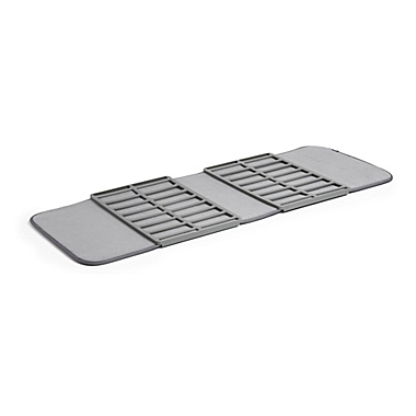 Umbra&reg; Microfiber Quick Dry Shoe Mat in Charcoal With Plastic Grids. View a larger version of this product image.