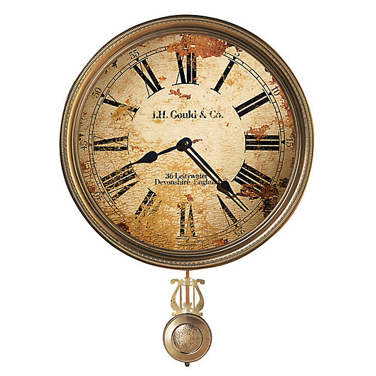 Alternate image 1 for Howard Miller® Moment in Time 15-Inch JH Gould & Co. III Wall Clock in Distressed Tan