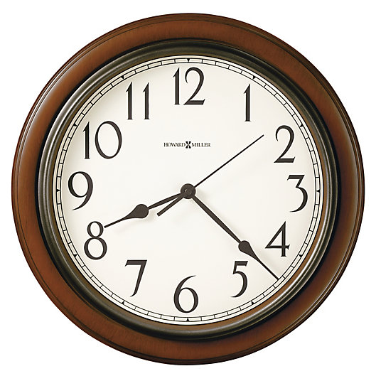 Alternate image 1 for Howard Miller® 15.25-Inch Kalvin Wall Clock in Cherry Finish