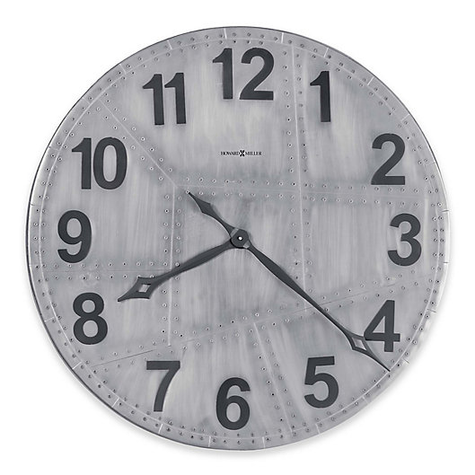 Howard Miller 33 Inch Aviator Gallery Wall Clock In Aged Aluminum Bed Bath Beyond - Gallery Solutions Oversized Black And Bronze Metal Wall Clock