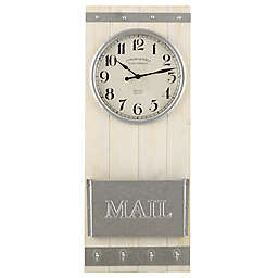 Sterling & Noble® Home Message Center Wall Clock in White