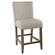 HomePop&copy; Wood Upholstered Counter Stool in Grey