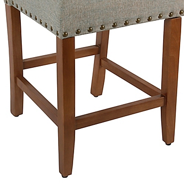 HomePop&copy; Wood Upholstered Counter Stool. View a larger version of this product image.