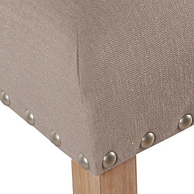 HomePop&copy; Wood Upholstered Counter Stool in Tan. View a larger version of this product image.