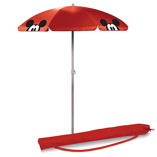 Alternate image 1 for Picnic Time® Mickey Mouse 5.5 Portable Beach Umbrella in Red
