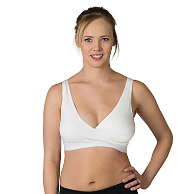 Rumina Essential Large Pump &amp; Nurse Nursing Bra in White. View a larger version of this product image.
