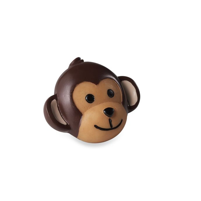 Kidz Decorative Door Knob With Ribbon In Monkey Face Set Of 4