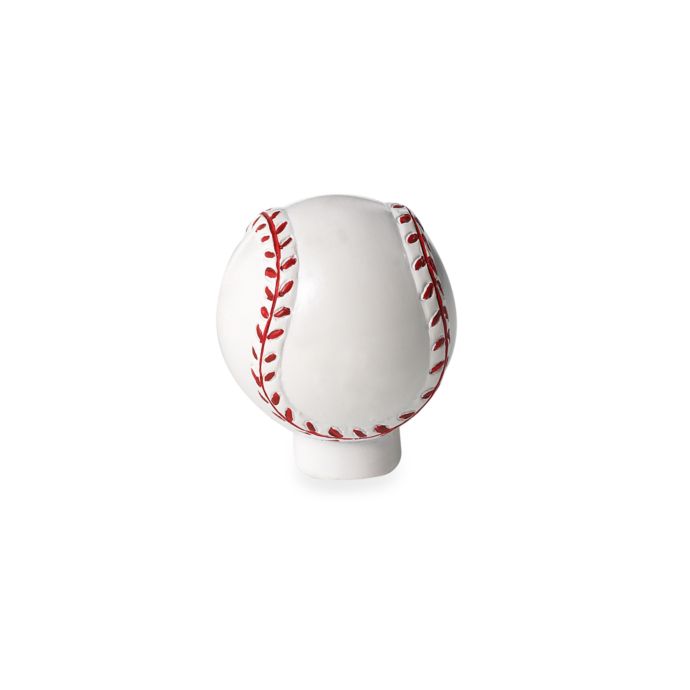 Kidz Decorative Door Knob With Ribbon In Baseball Set Of 4