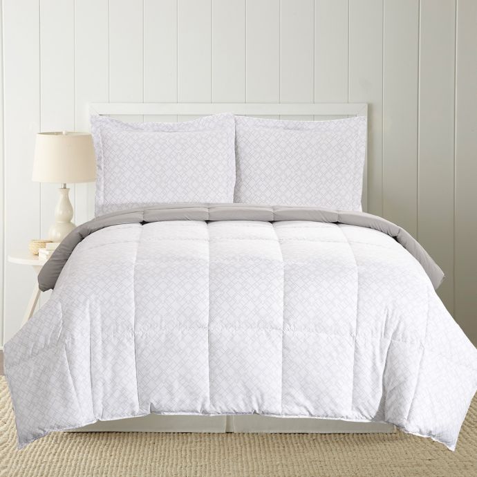 Pacific Coast Textiles Down Alternative Geometric Comforter Bed