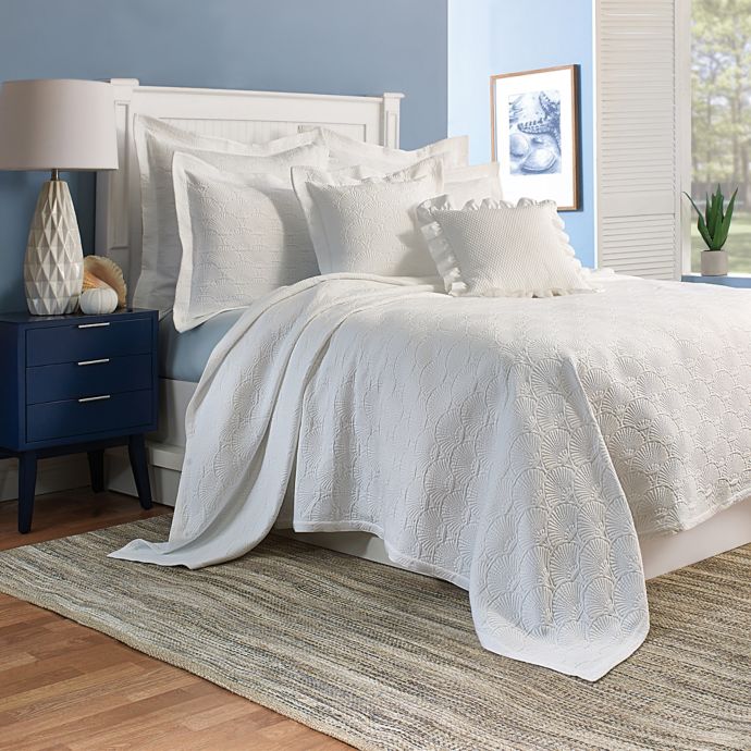 Shells Matelasse Coverlet Bed Bath Beyond