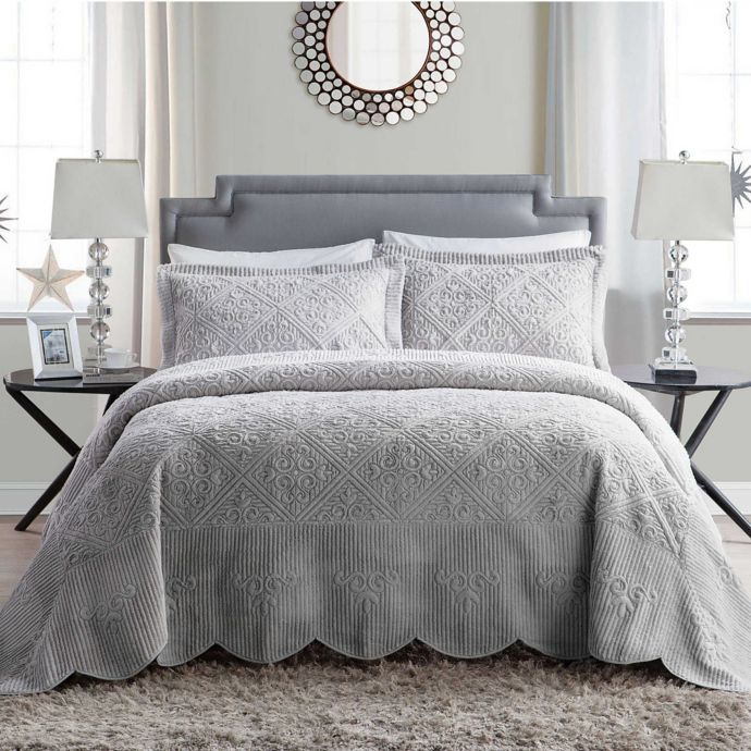 Vcny Home Westland Plush Bedspread Set Bed Bath Beyond