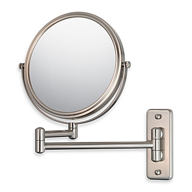 Mirror Image&trade; 211 5X/1X Series Double Arm Wall Mirror with Brushed Nickel Finish. View a larger version of this product image.
