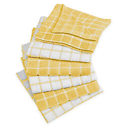 Windowpane Dish Cloth in Yellow (Set of 6)