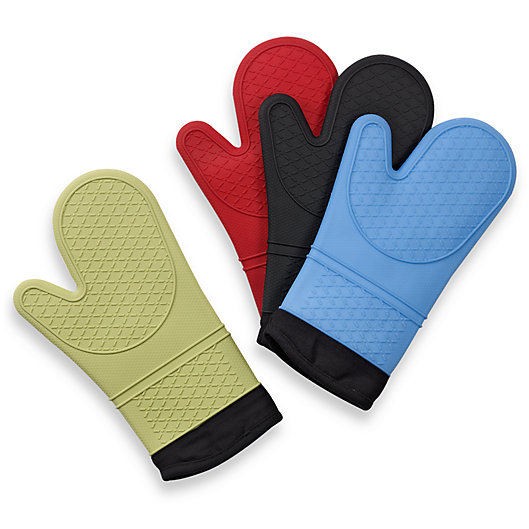 Alternate image 1 for Silicone Quilted Oven Mitt