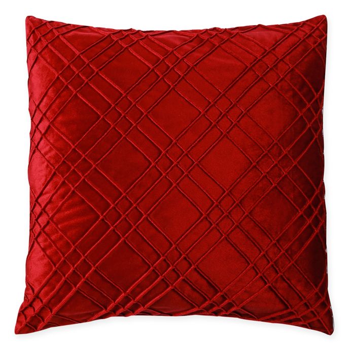 Sarah Pintuck Square Decorative Pillow in Red Bed Bath & Beyond