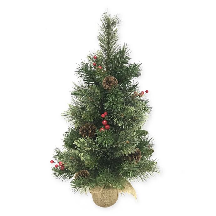 National Tree Company 2 ft. Red Tinsel Artificial ...