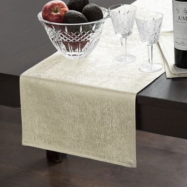 Waterford&reg; Linens Lunar 90-Inch Table Runner in Ivory. View a larger version of this product image.