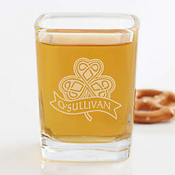 Celtic Shamrock Personalized Shot Glass