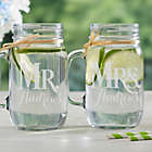 Alternate image 0 for Mr. & Mrs. 2-Piece Glass Mason Jar Set