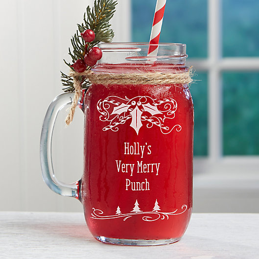 Alternate image 1 for Holly Berry Christmas Mason Jar
