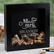 The Happy Couple Wine Cork 12-Inch x 12-Inch Shadow Box