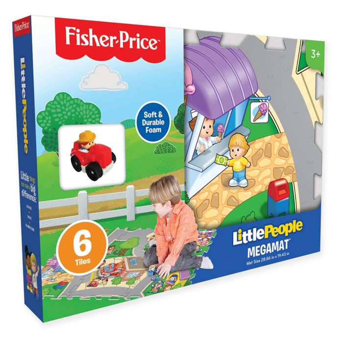 Fisher Price Little People 6 Piece Mega Floor Mat With Vehicle