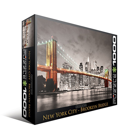 City Brooklyn Bridge 1000 Piece Puzzle, Brooklyn Bridge Led Shower Curtain