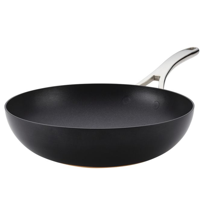 Anolon® Nouvelle Copper Luxe Nonstick 12Inch HardAnodized Stir Fry