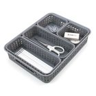 Alternate image 0 for Advantus 5-Piece Woven-Style Plastic Desk Organizer Bins Set in Grey