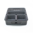 Alternate image 3 for Advantus 5-Piece Woven-Style Plastic Desk Organizer Bins Set in Grey