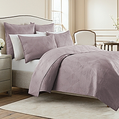 Wamsutta&reg; Bliss Twin Coverlet in Dusty Plum. View a larger version of this product image.