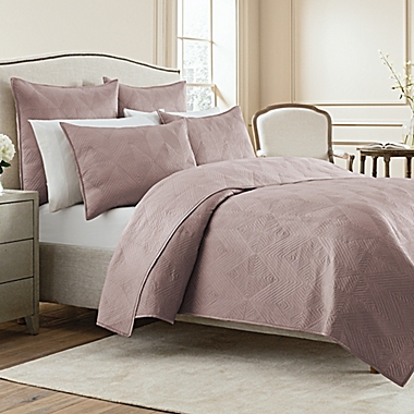 Wamsutta&reg; Bliss Twin Coverlet in Mauve. View a larger version of this product image.